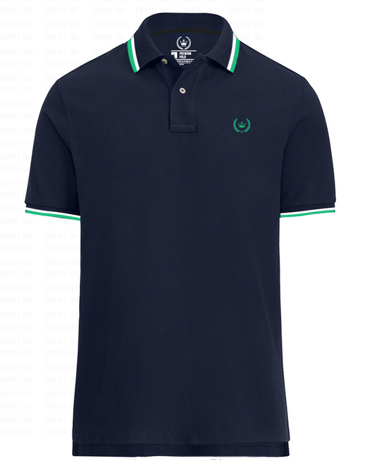 British Navy & Emerald Polo